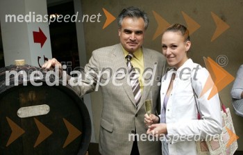 Marjan Podlesnik in Polona Baš, miss Universe 2003 
